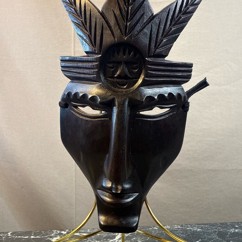 Traditional African hand-carved wooden Senufo Kpelie Tribe Ivory Coast